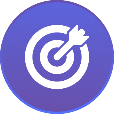 Icon of a target with an arrow hitting the center.