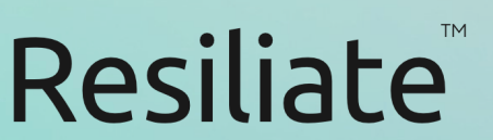 Close-up of text showing part of the word 'resiliency' on a light blue background.